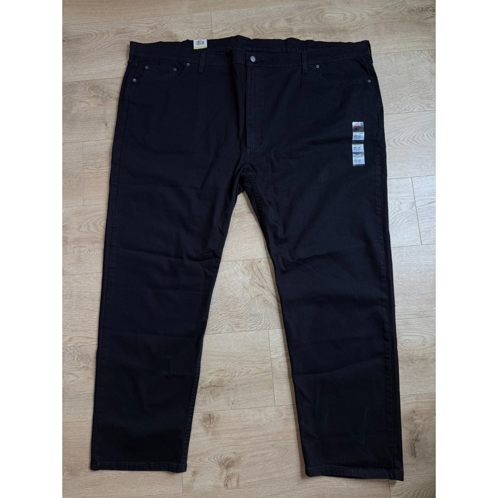 NWT Men Levis 502 flex taper stretch black denim jeans big & tall 56x34(55x32)